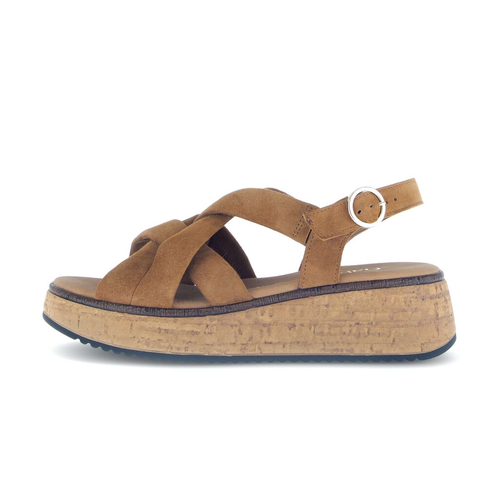 Sandale met plateauzool bruin