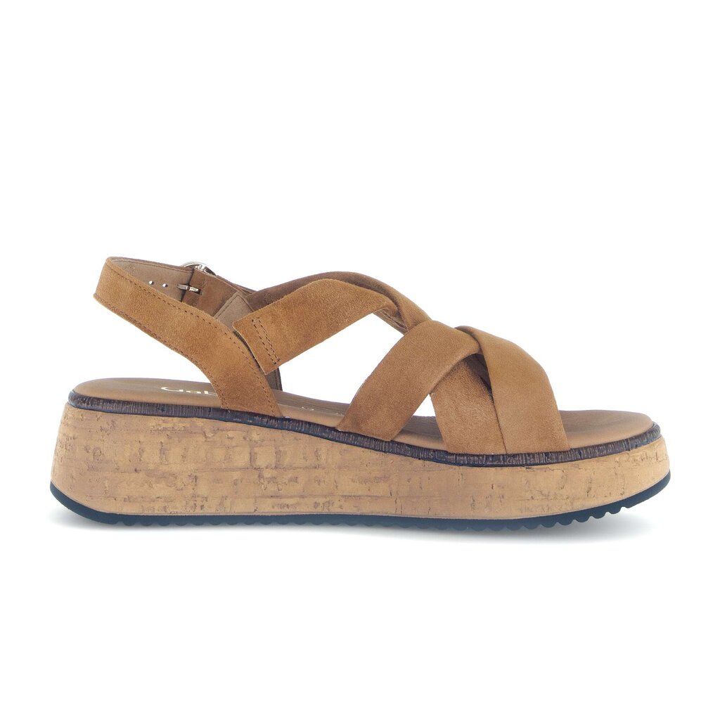 Sandale met plateauzool bruin