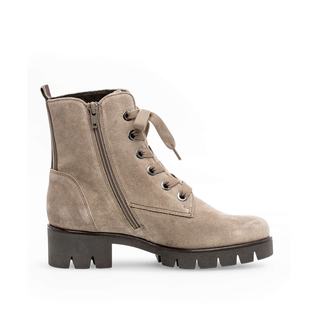 Enkellaarsjes met veter beige