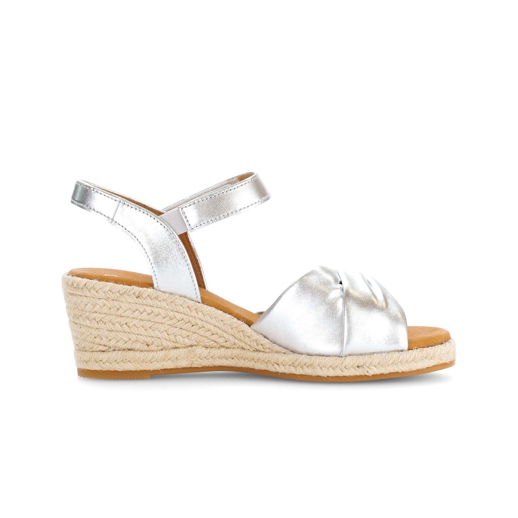 Sandaleno met sleehak zilver