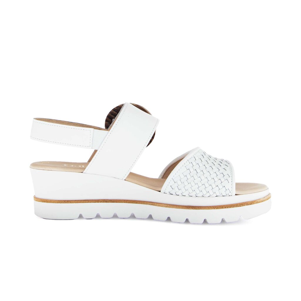 Sandale met plateauzool wit