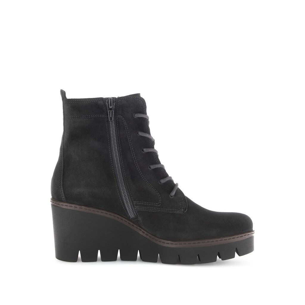 Enkellaarsjes op plateau zwart