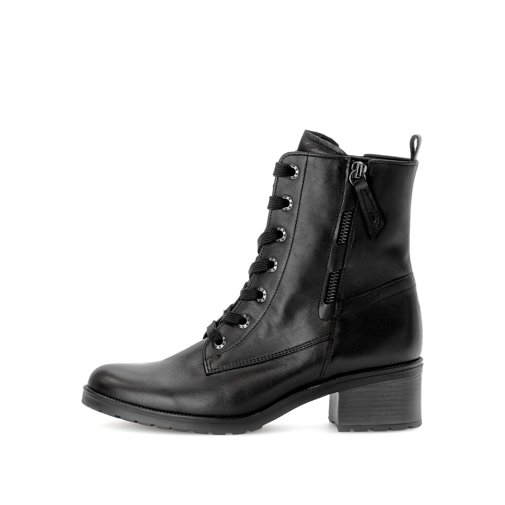 Enkellaarsjes met veter zwart