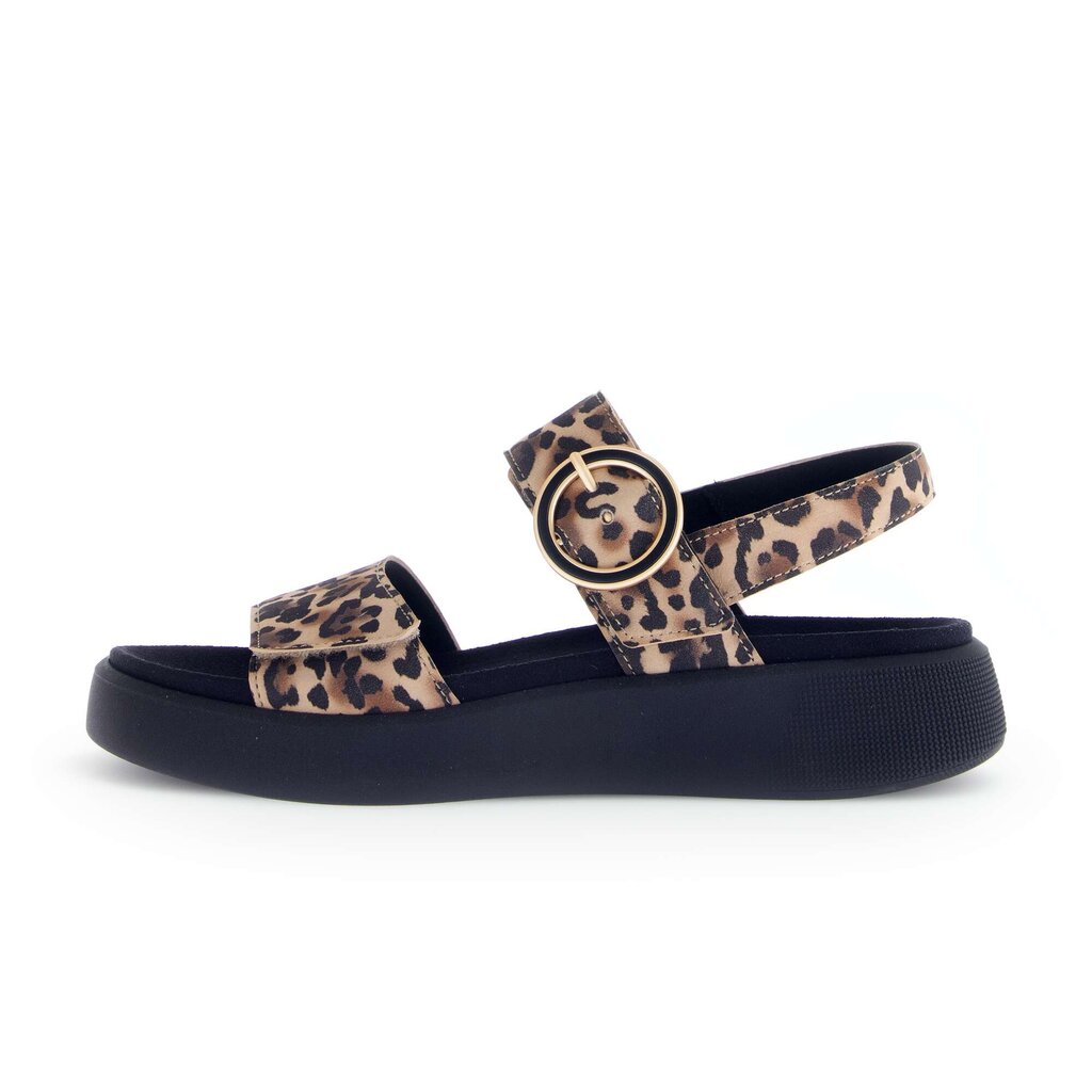 Sandal met riempjes beige