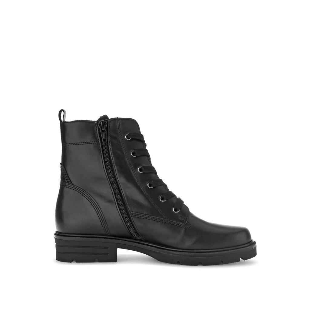 Enkellaarsjes met veter zwart