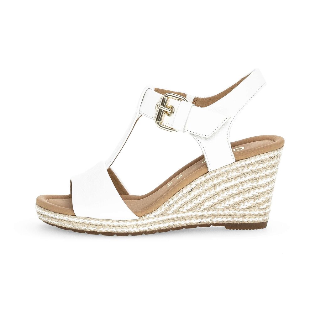 Sandaleno met sleehak wit