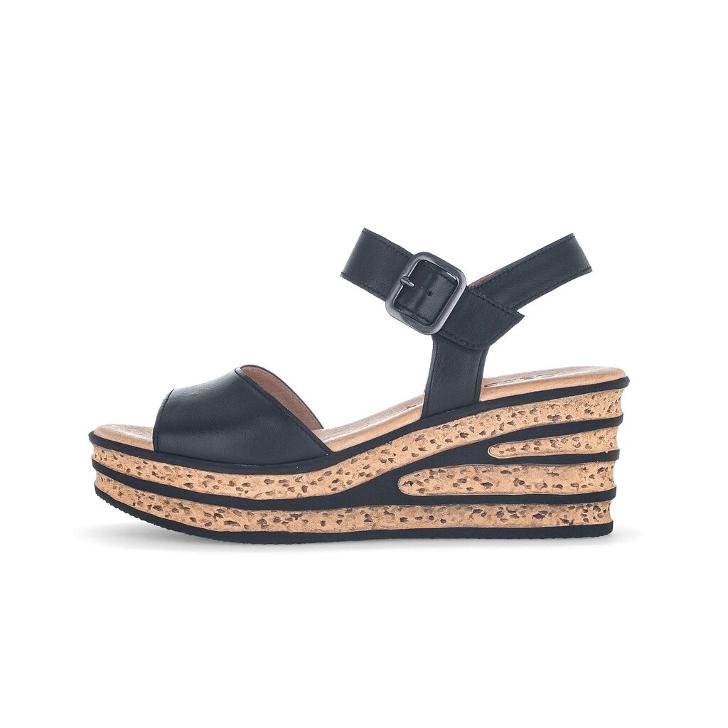 Sandaleno met sleehak zwart