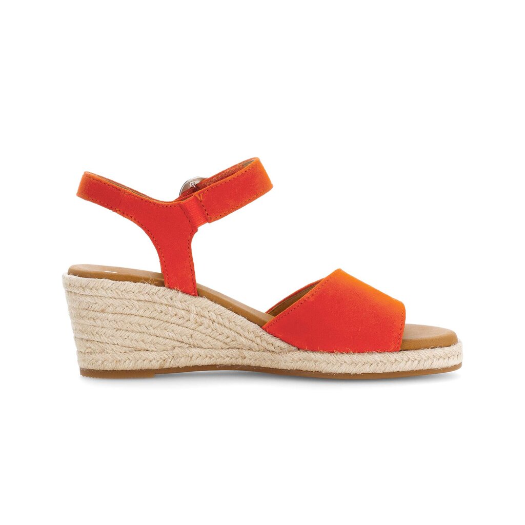 Sandaleno met sleehak oranje