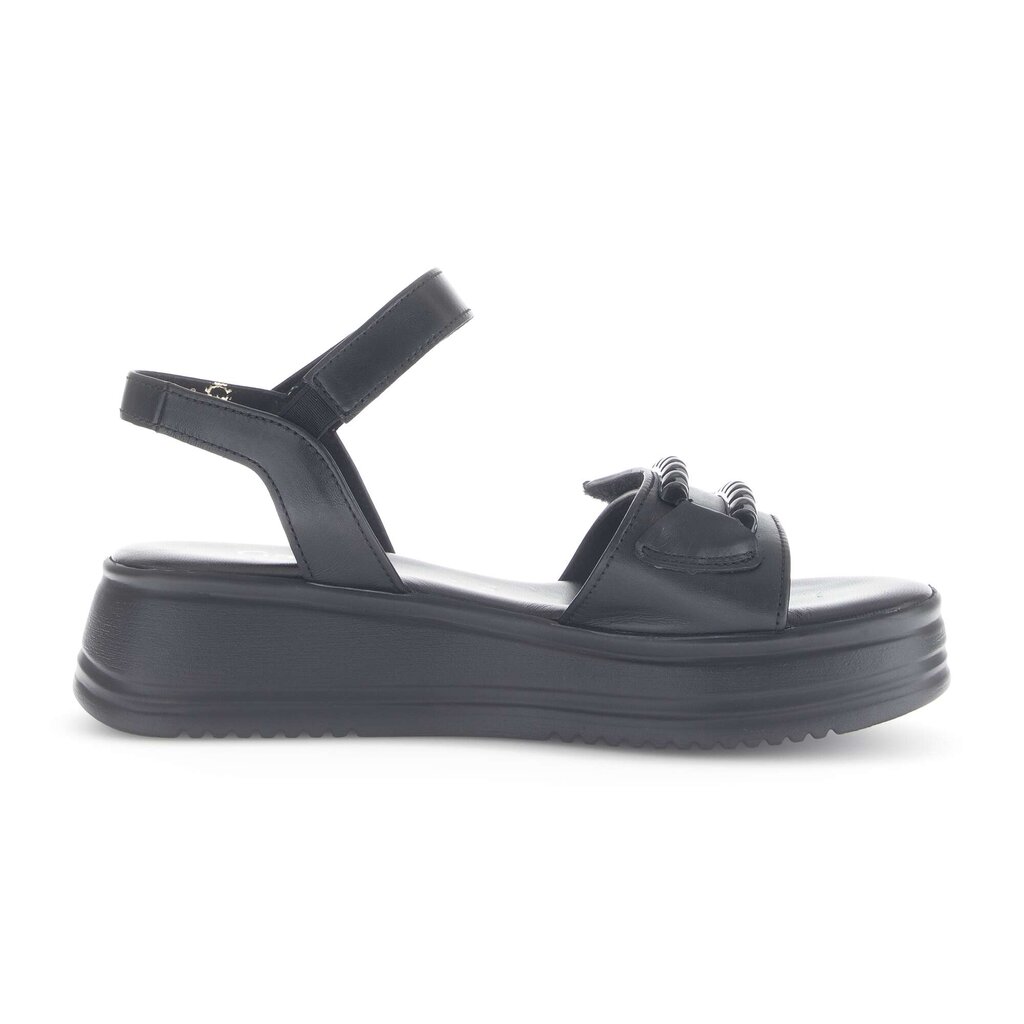 Sandale met plateauzool zwart
