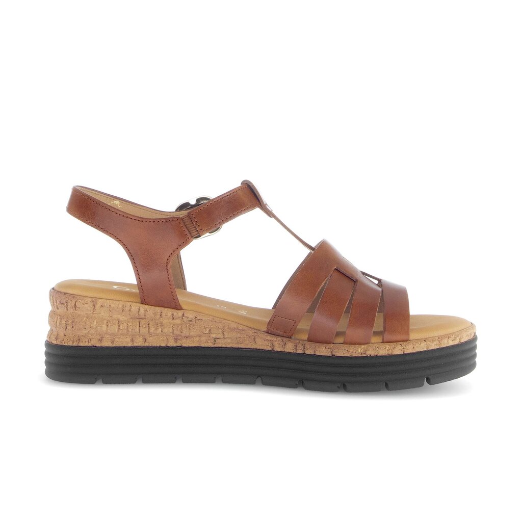 Sandal met riempjes beige