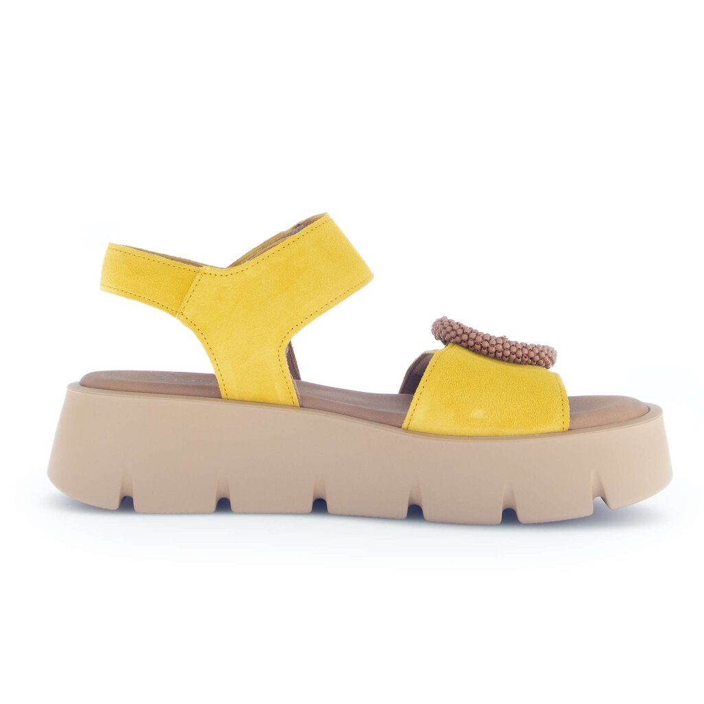 Sandale met plateauzool geel