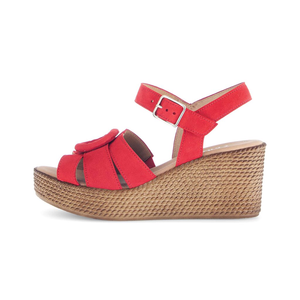 Sandaleno met sleehak rood