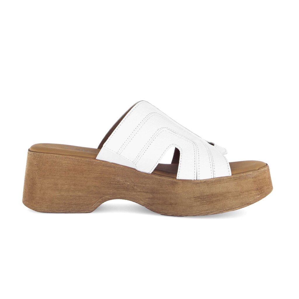 Sandale met plateauzool wit