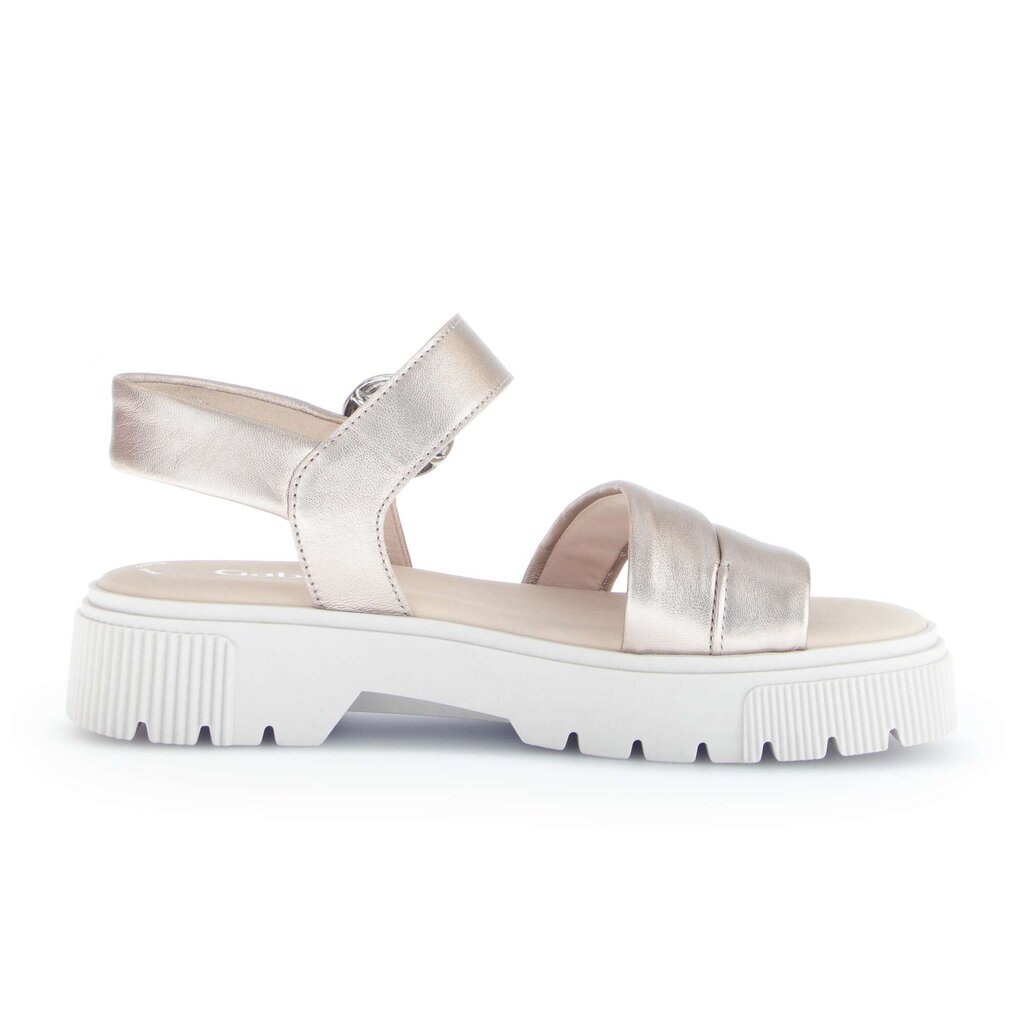 Sandal met riempjes goud