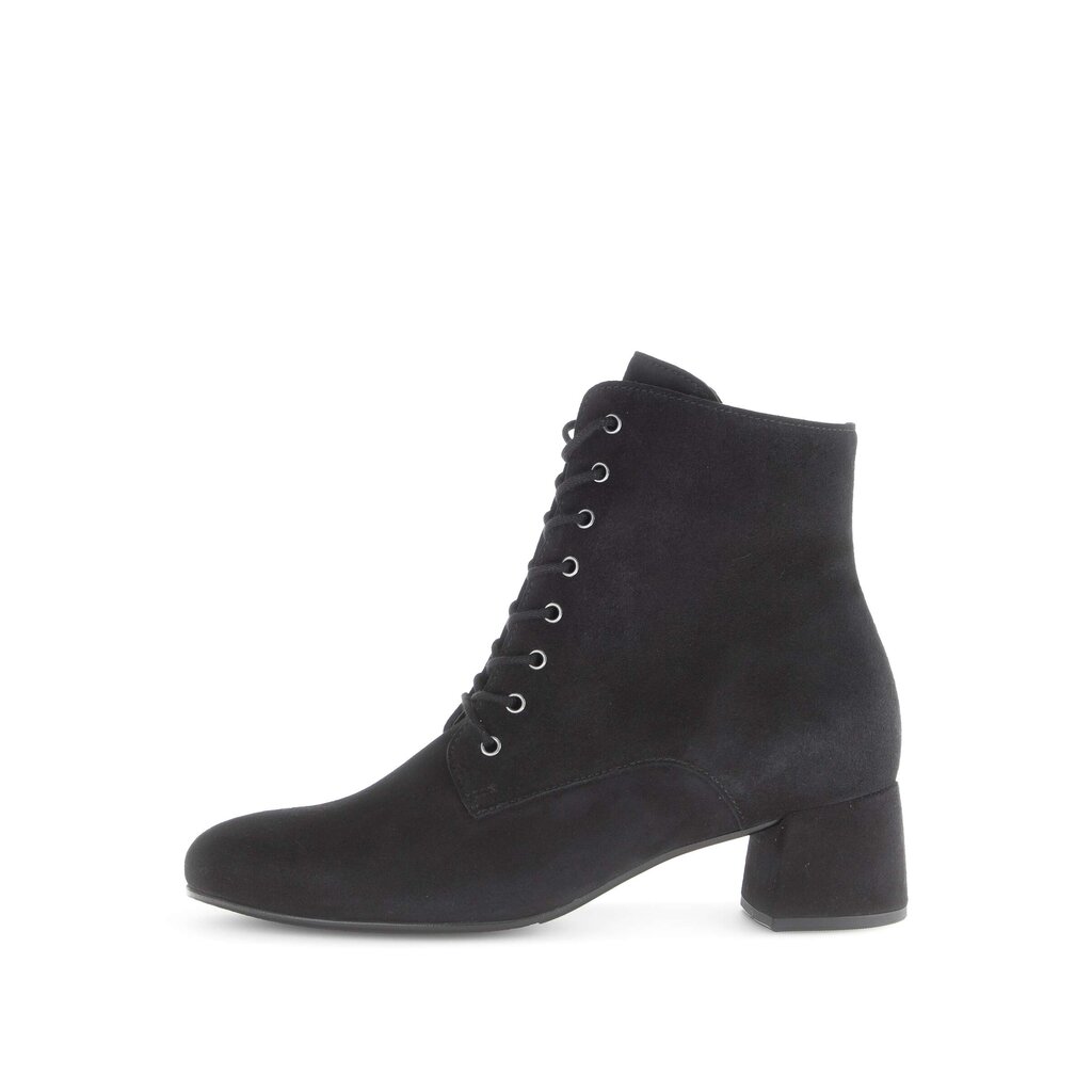 Enkellaarsjes met veter zwart