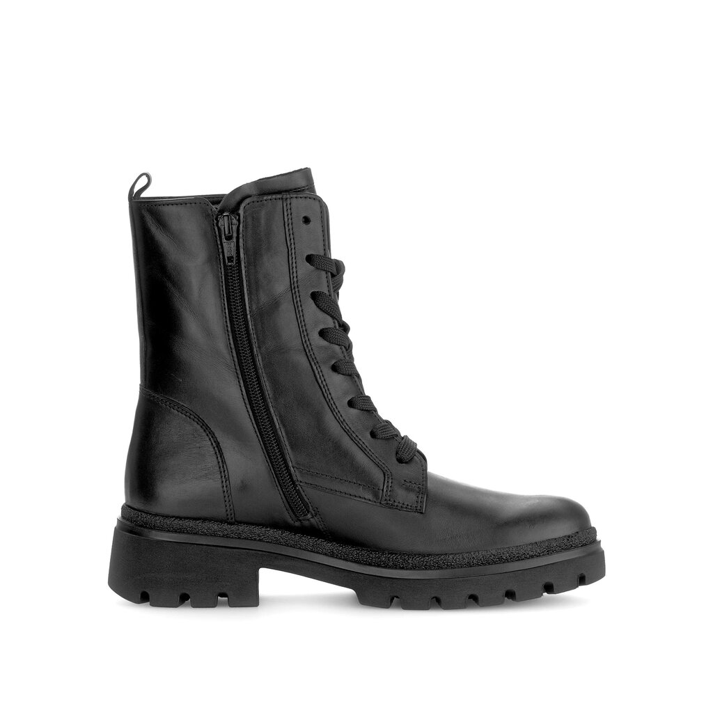 Enkellaarsjes met veter zwart