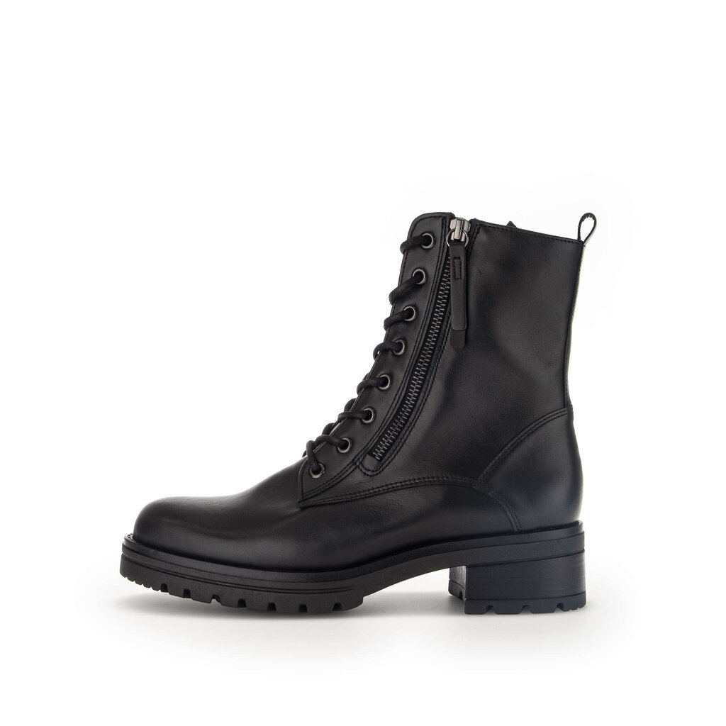 Enkellaarsjes met veter zwart