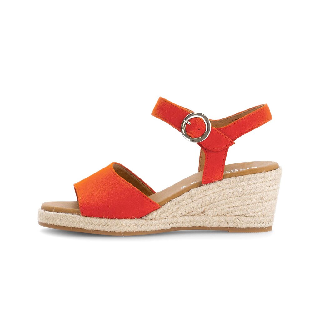 Sandaleno met sleehak oranje