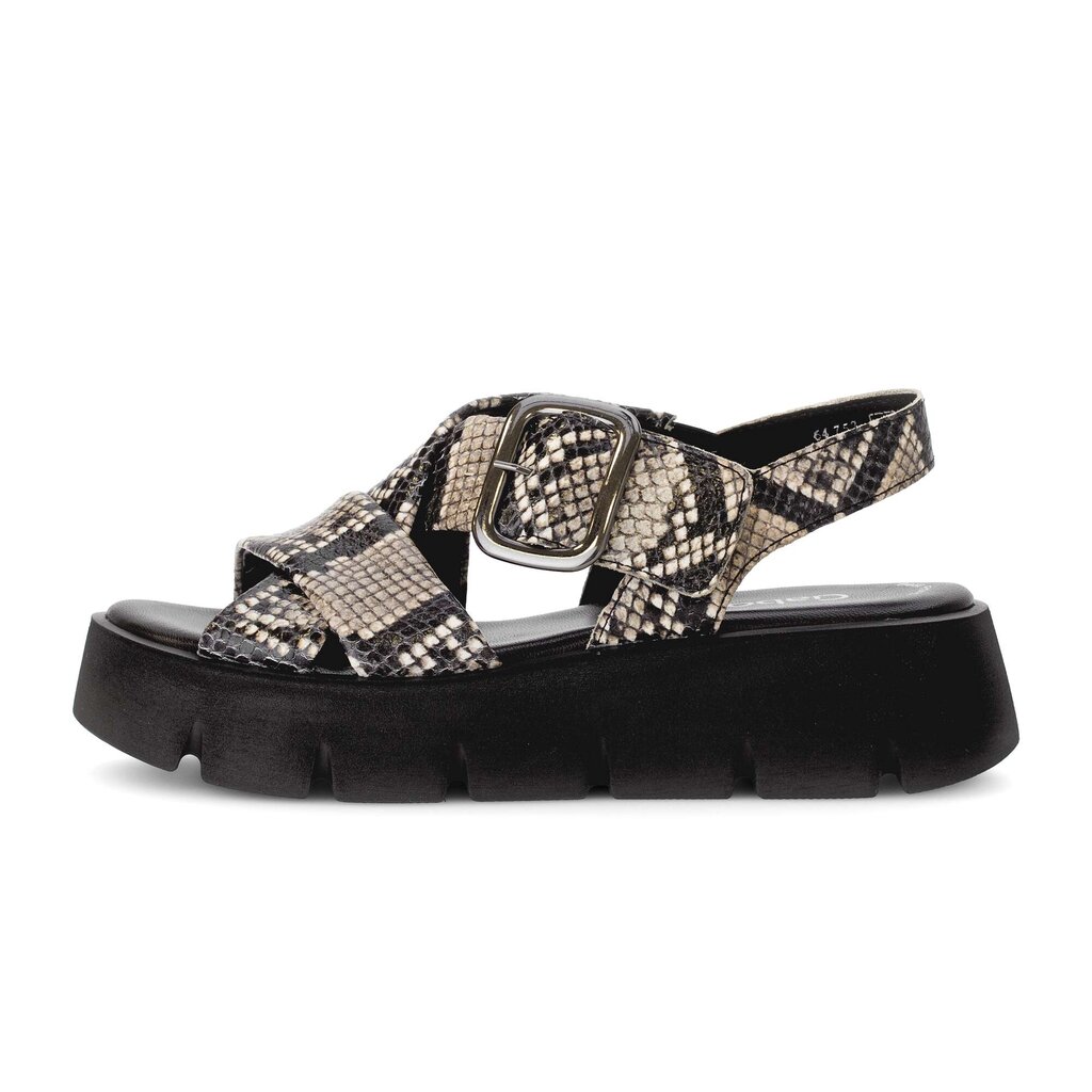 Sandale met plateauzool zwart