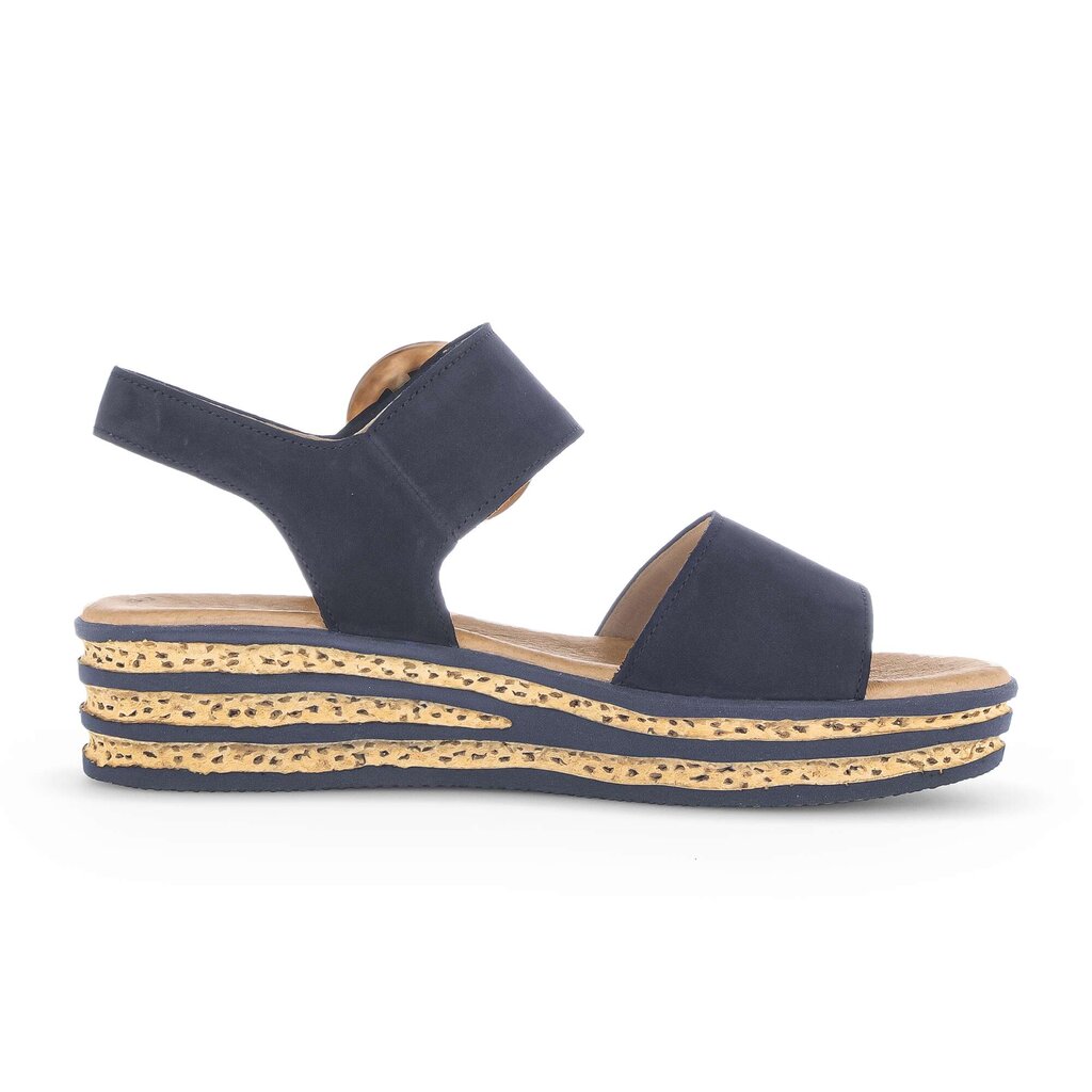 Sandale met plateauzool blauw