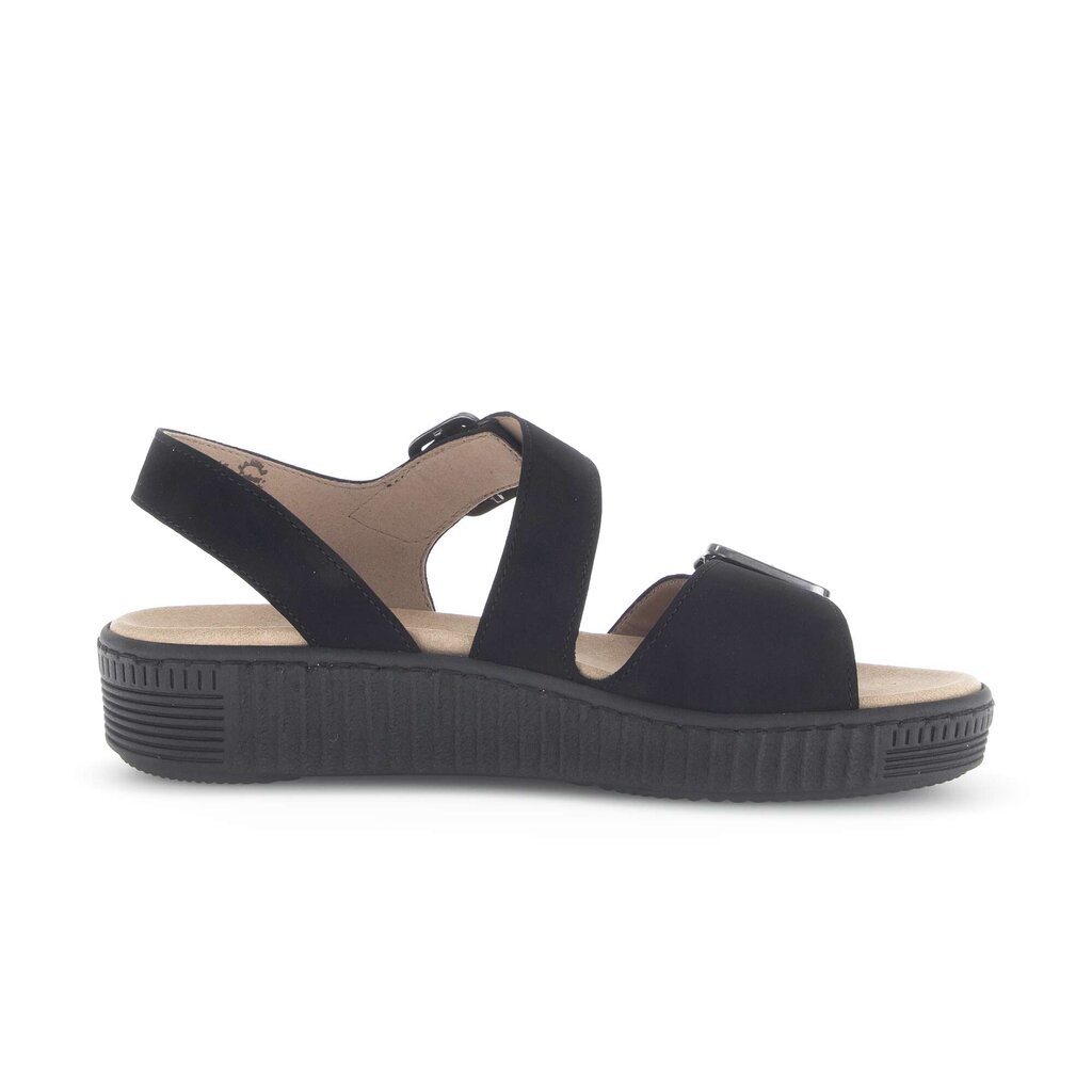 Sandale met plateauzool zwart