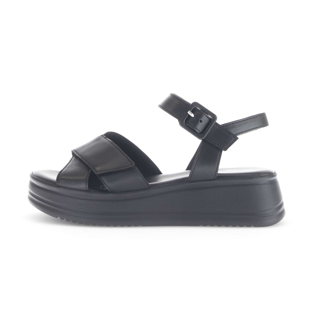 Sandale met plateauzool zwart