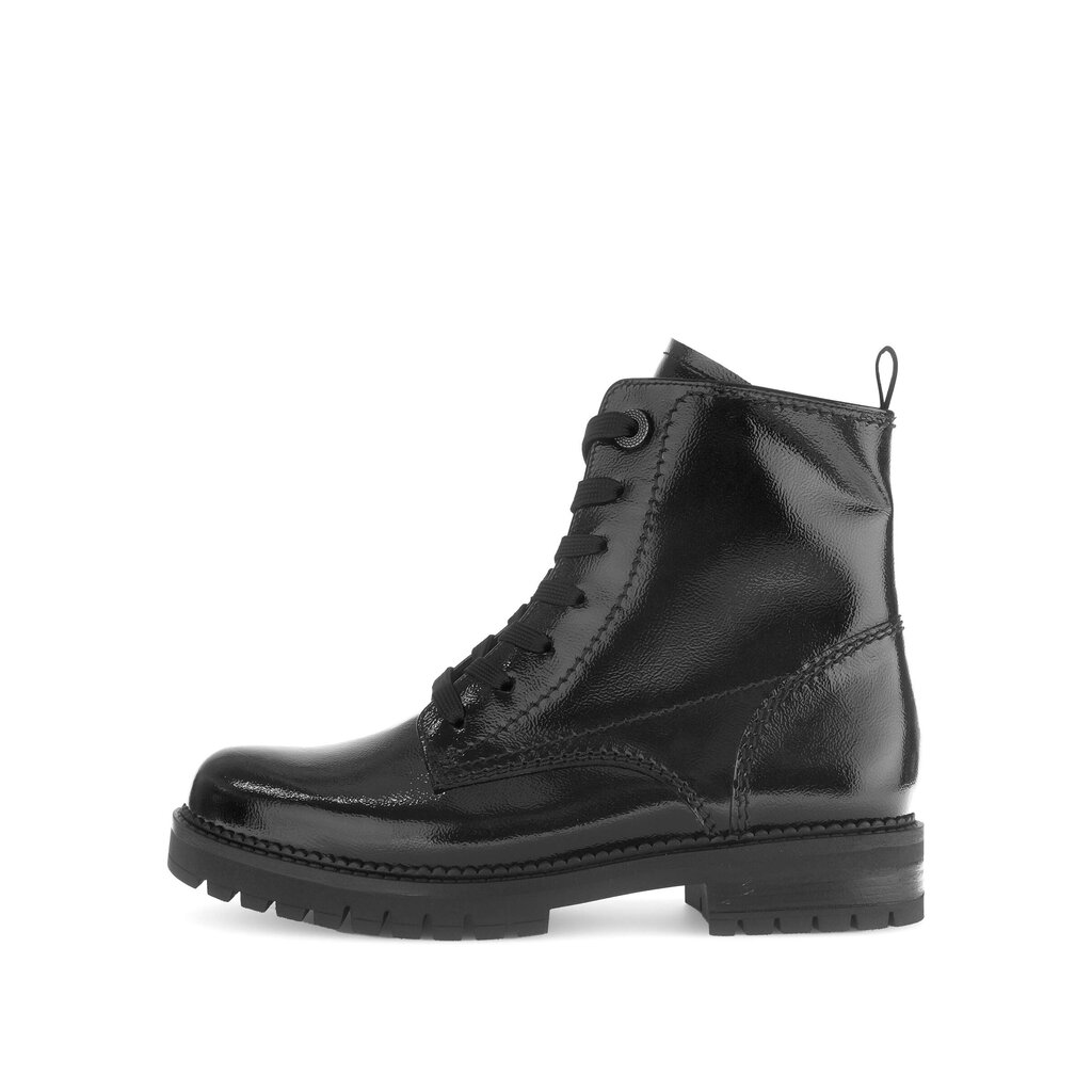 Enkellaarsjes met veter zwart