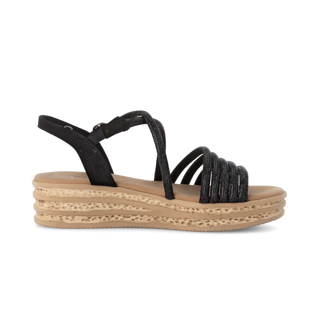 Sandale met plateauzool zwart