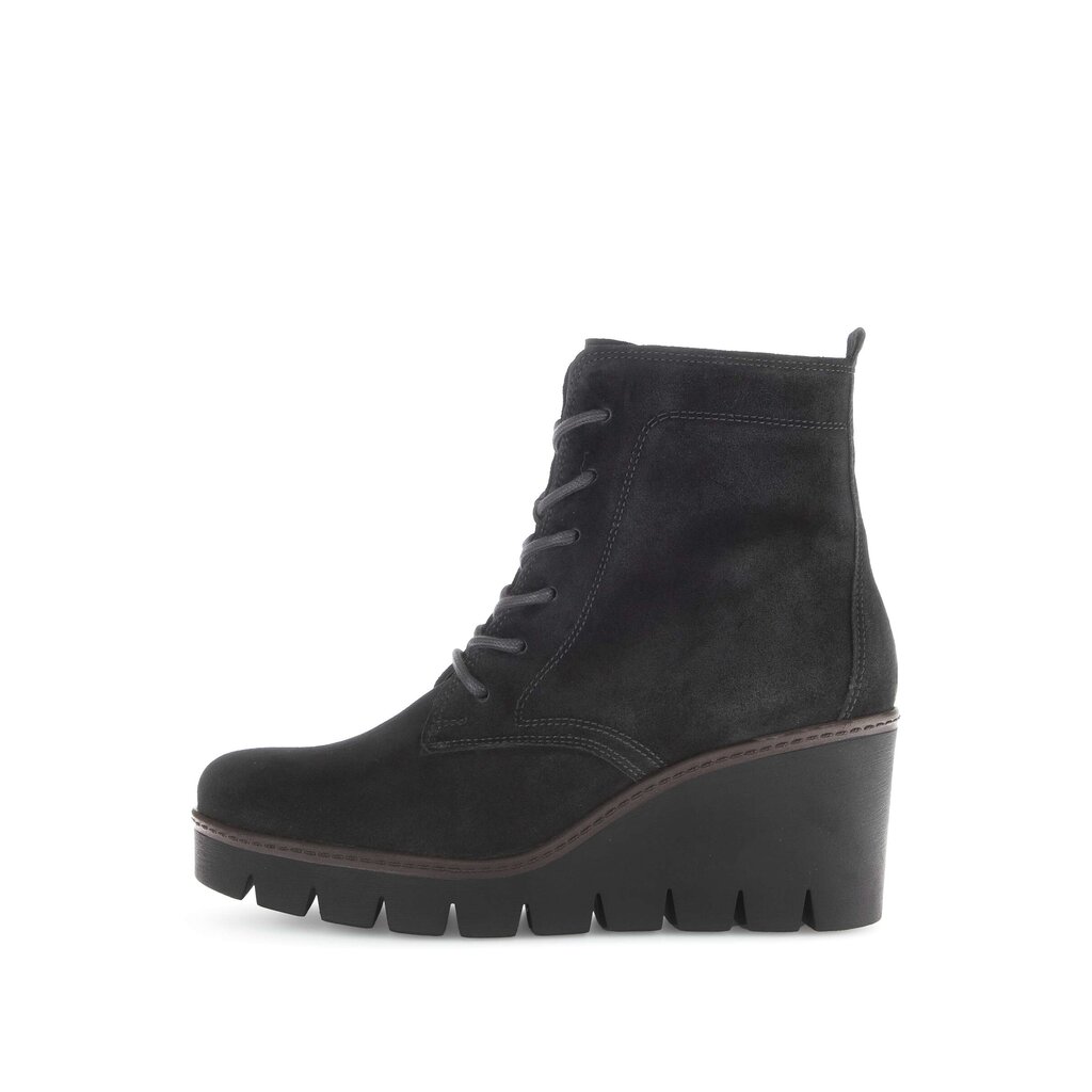 Enkellaarsjes op plateau zwart