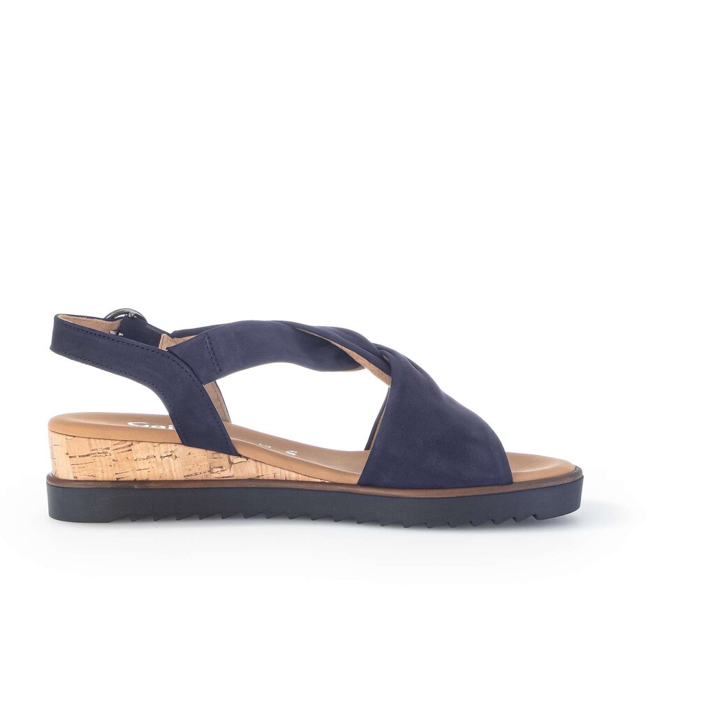 Sandaleno met sleehak blauw