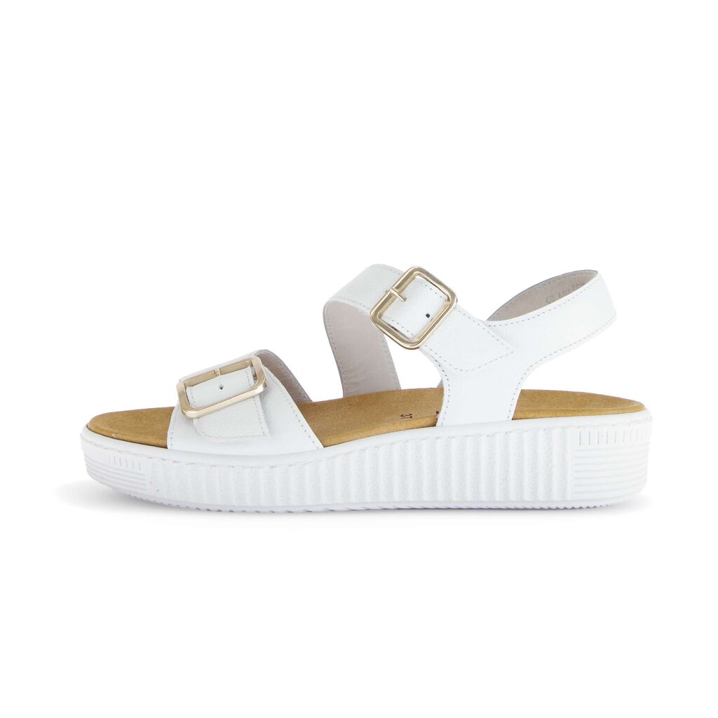 Sandale met plateauzool wit