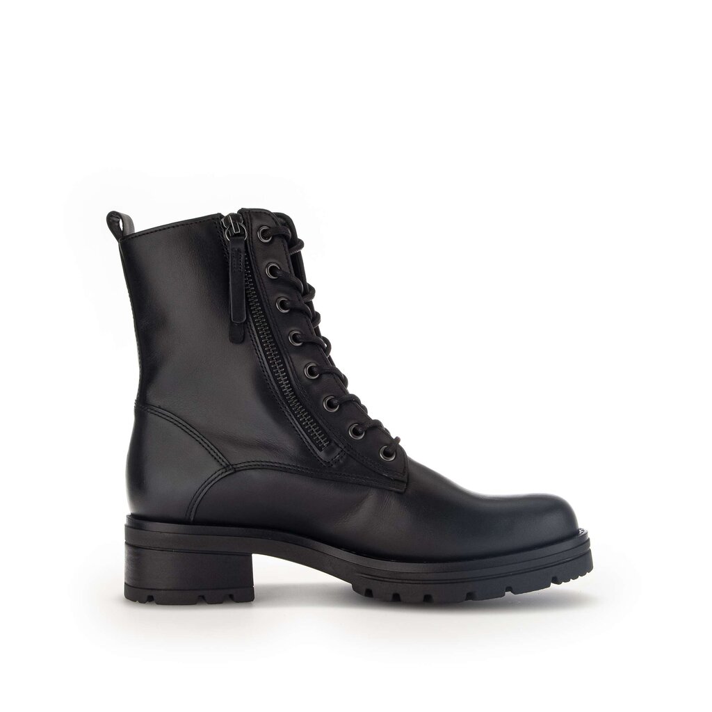 Enkellaarsjes met veter zwart