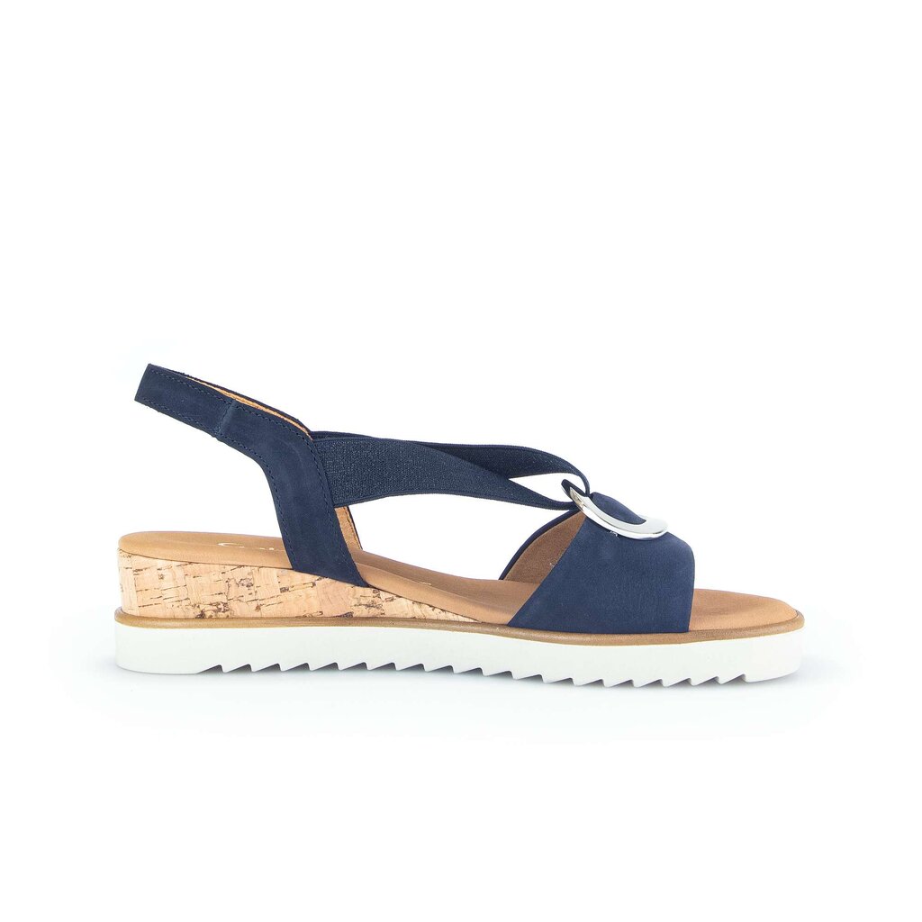 Sandaleno met sleehak blauw