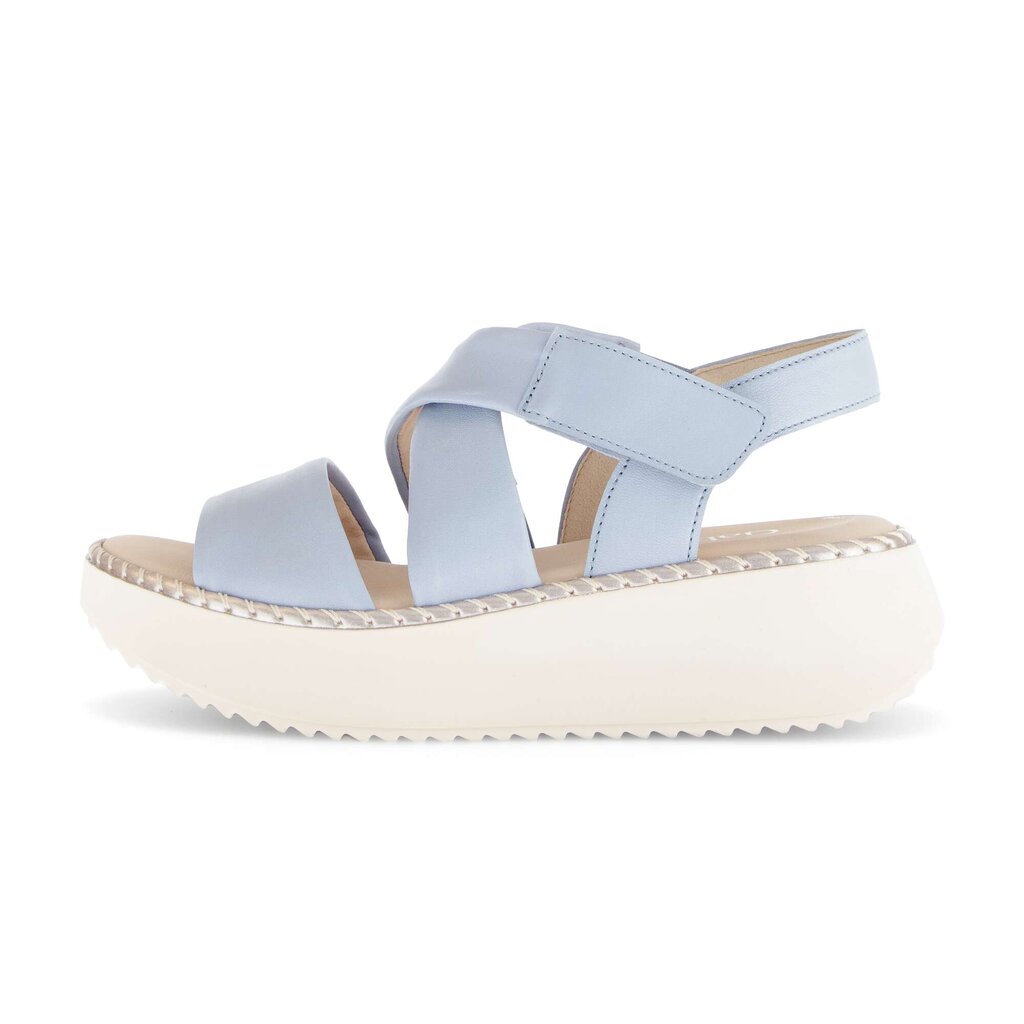 Sandale met plateauzool blauw