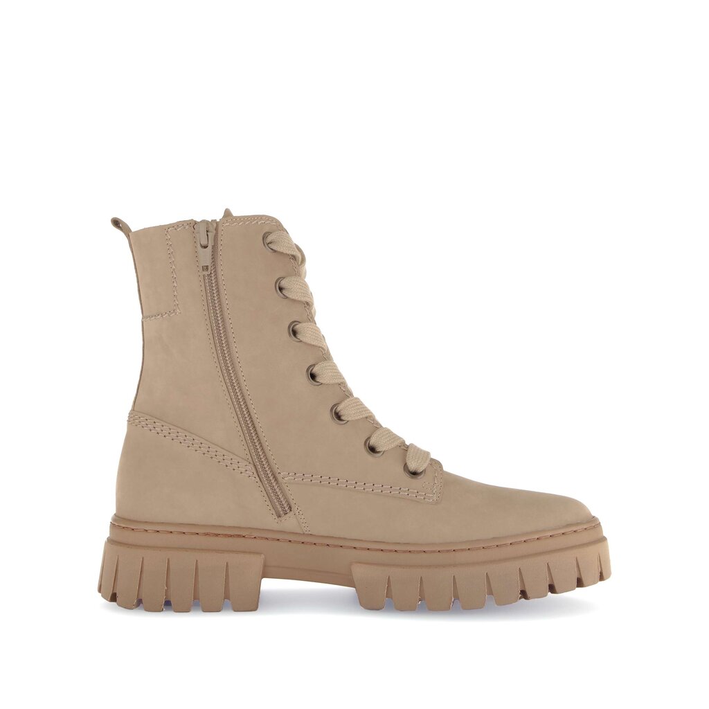 Enkellaarsjes met veter beige