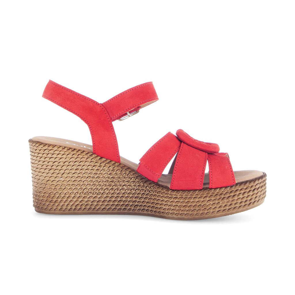 Sandaleno met sleehak rood