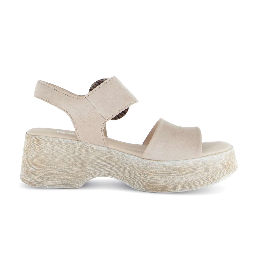 Sandal met riempjes beige