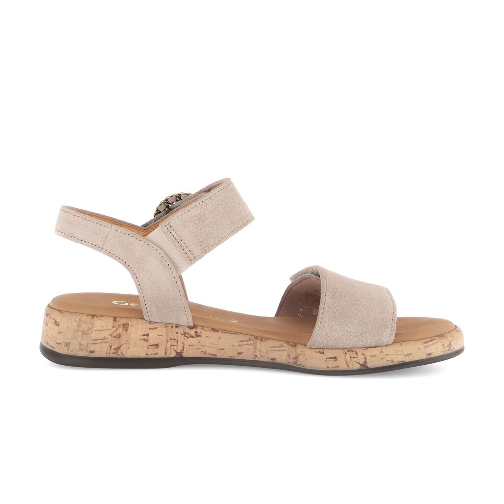 Sandal met riempjes beige