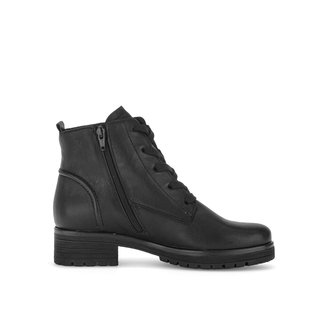 Enkellaarsjes met veter zwart