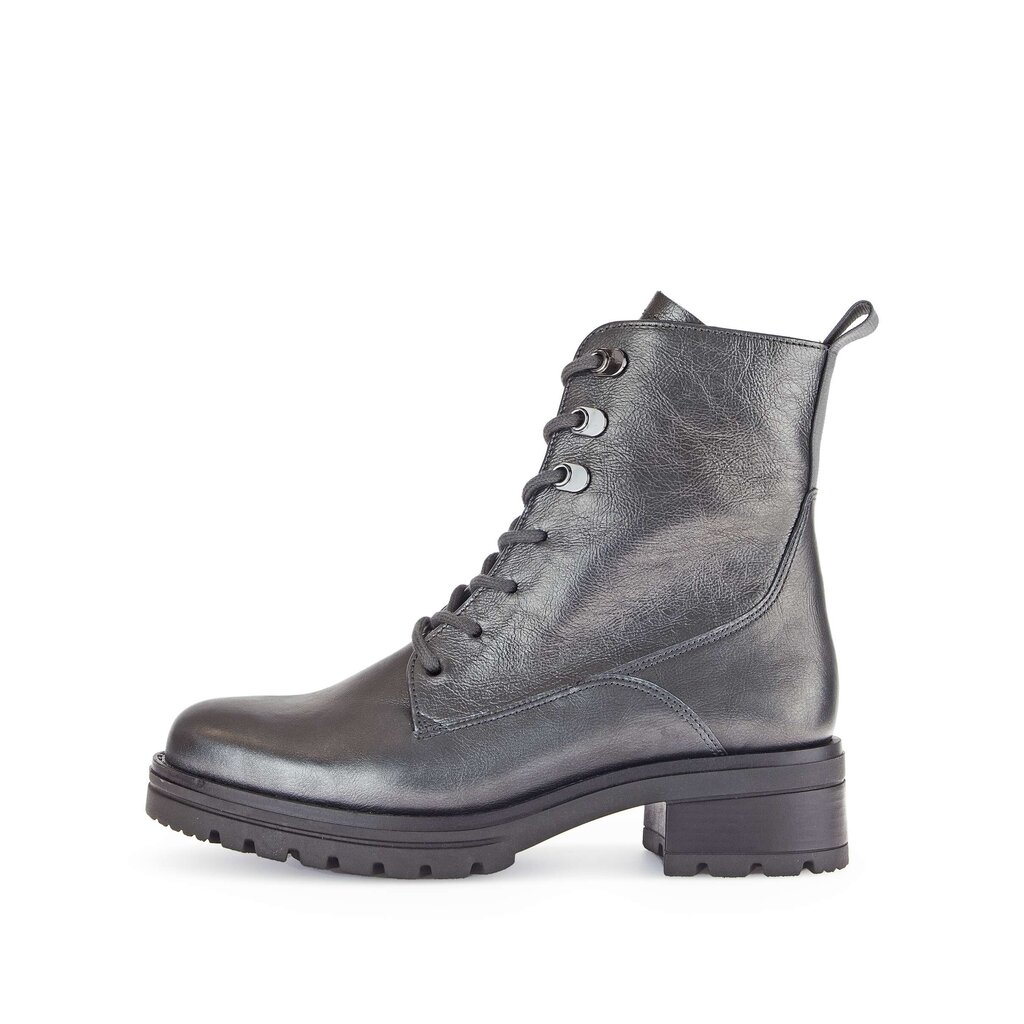 Enkellaarsjes met veter zilver