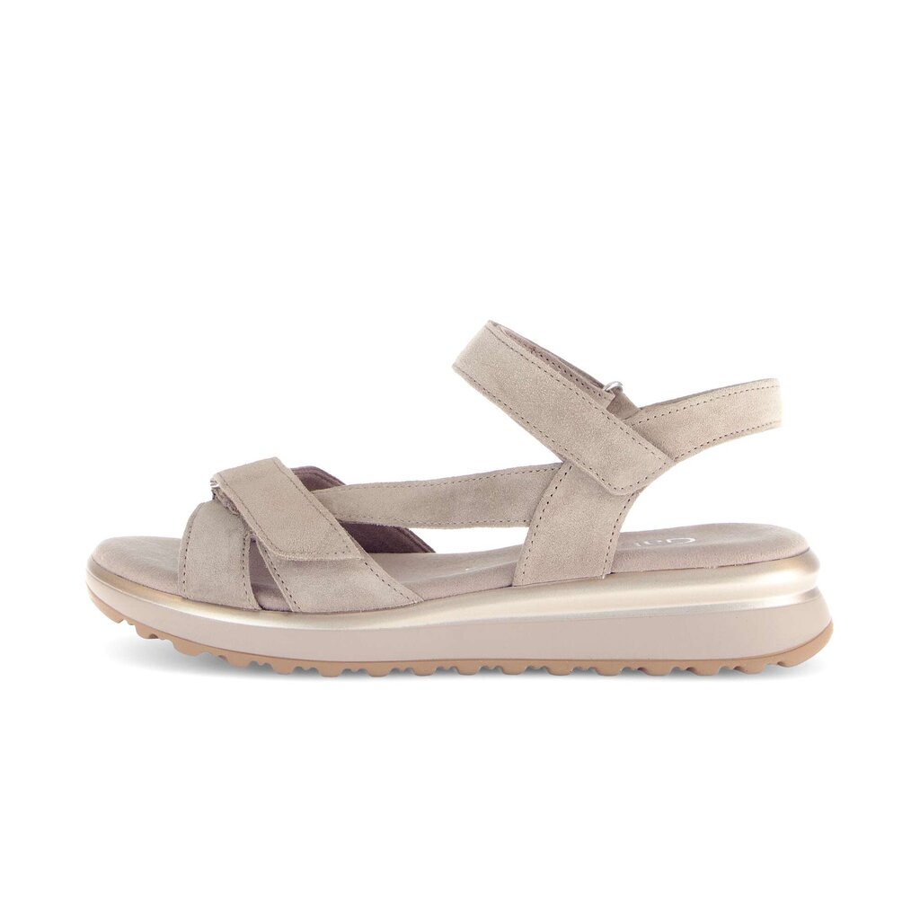 Sandal met riempjes beige