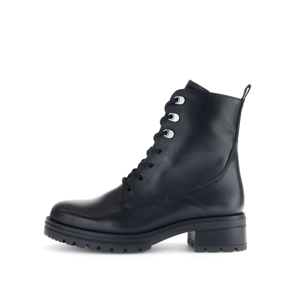 Enkellaarsjes met veter zwart