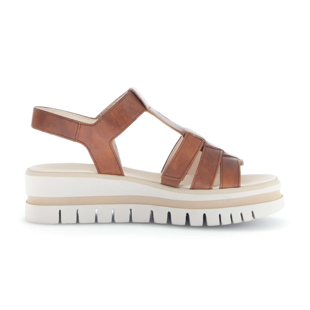 Sandale met plateauzool bruin