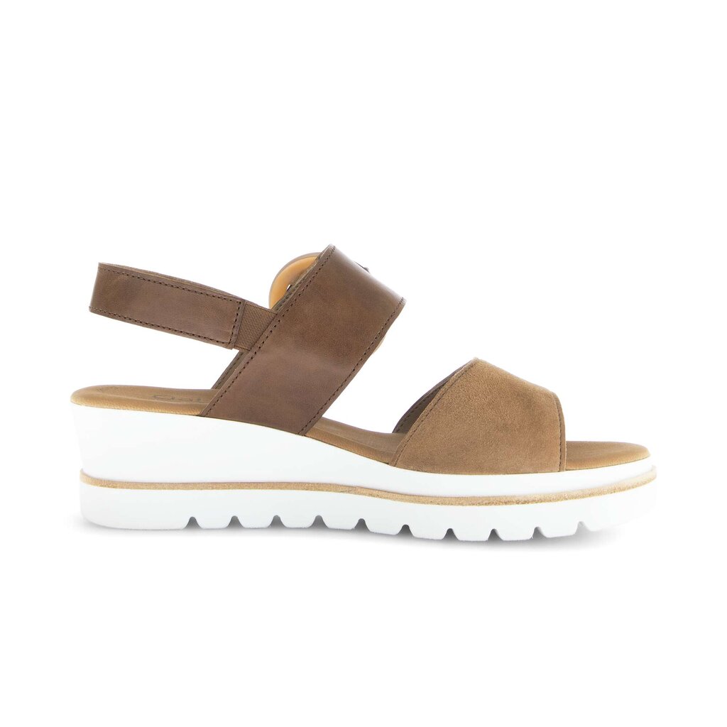 Sandale met plateauzool bruin