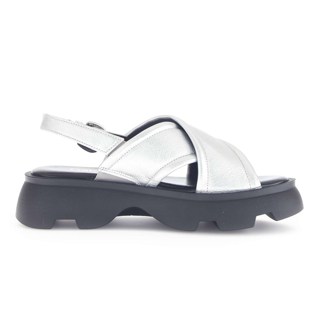 Sandal met riempjes zilver