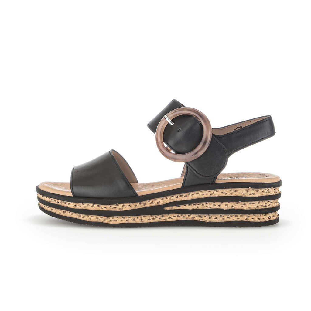 Sandale met plateauzool zwart