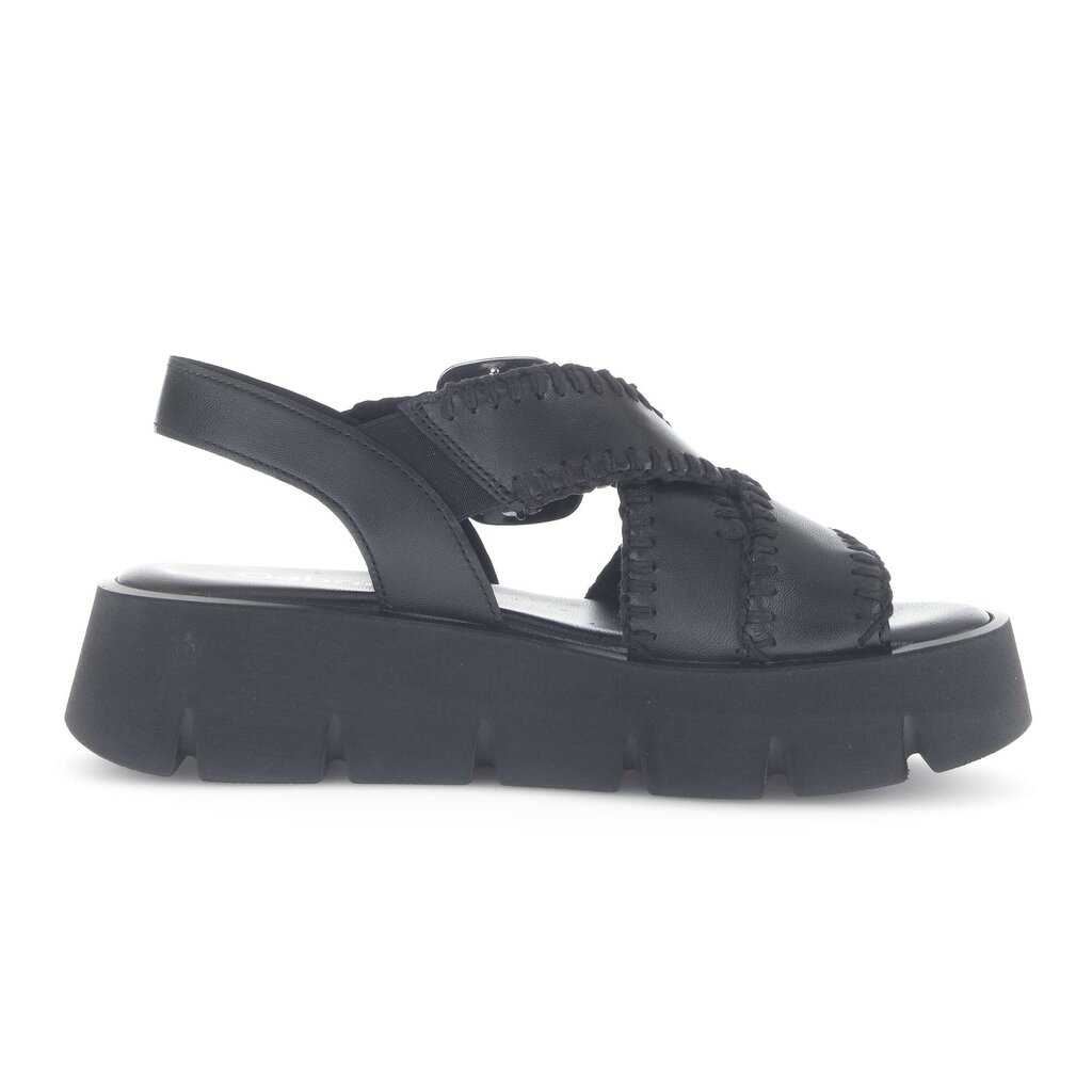 Sandale met plateauzool zwart