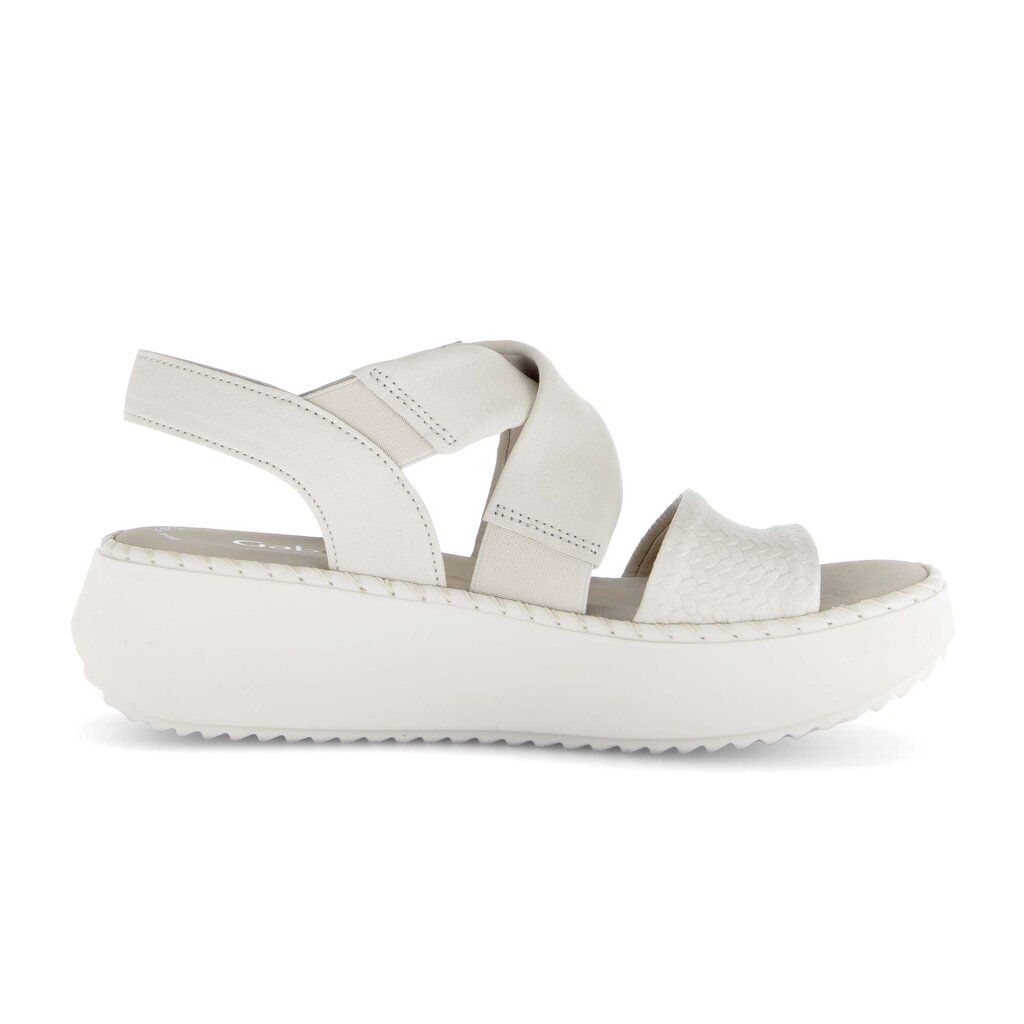 Sandale met plateauzool beige