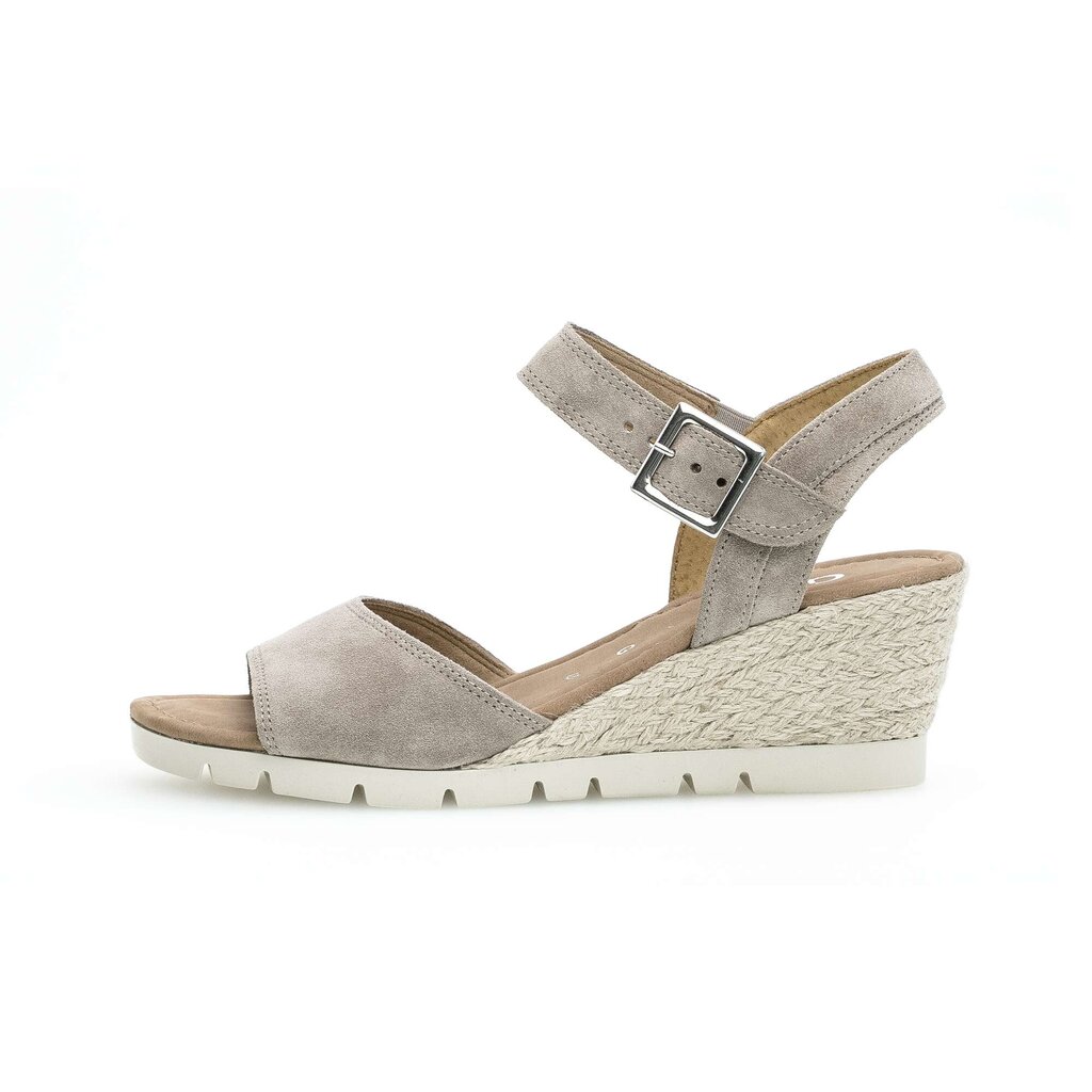 Sandaleno met sleehak beige