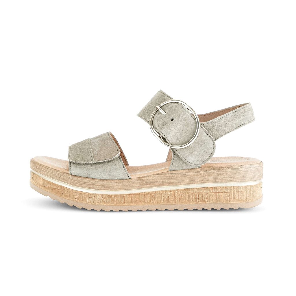 Sandale met plateauzool groen